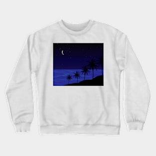 Nighttime beach Crewneck Sweatshirt